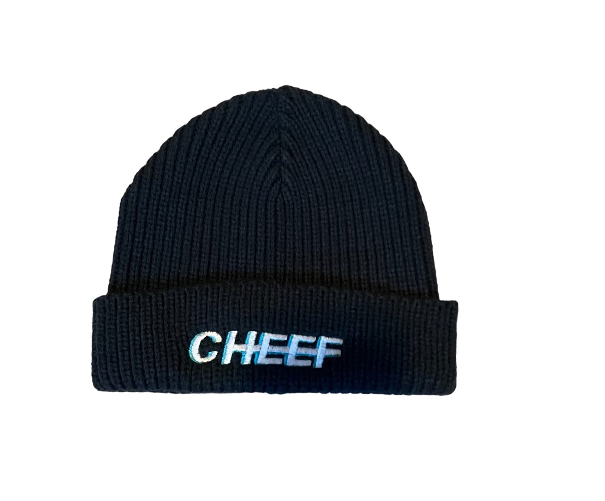 Grey X blue/white Cheef Beanie